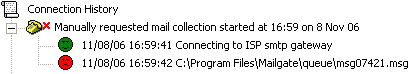 problem sending message to ISP's SMTP server